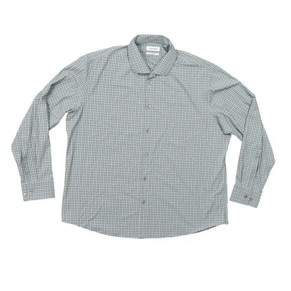 Calvin Klein XL Multicolor Polyester Casual Shirt - Cooling 4 Way Okeo Tek - Picture 1 of 8